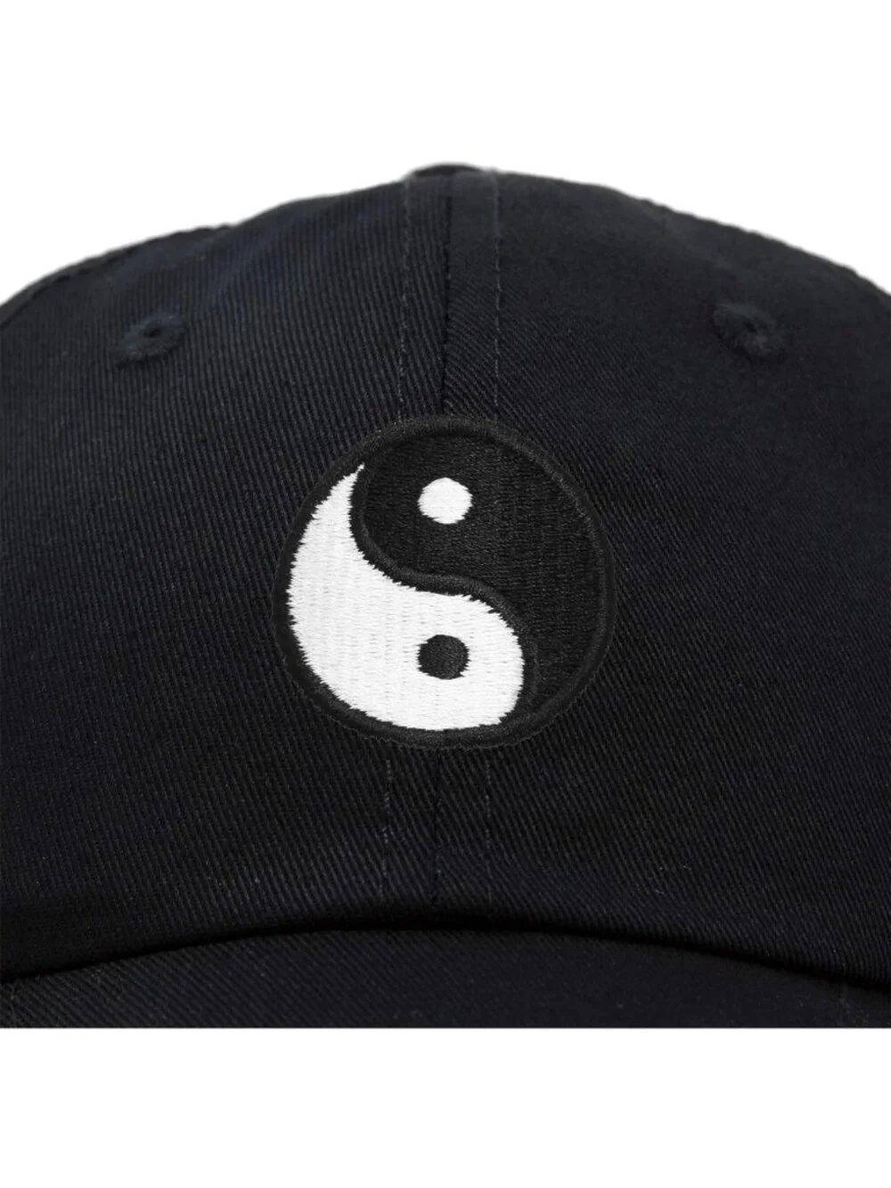 Zen Ying Yang Dad Hat | Black Baseball Cap for Peace & Balance Lovers